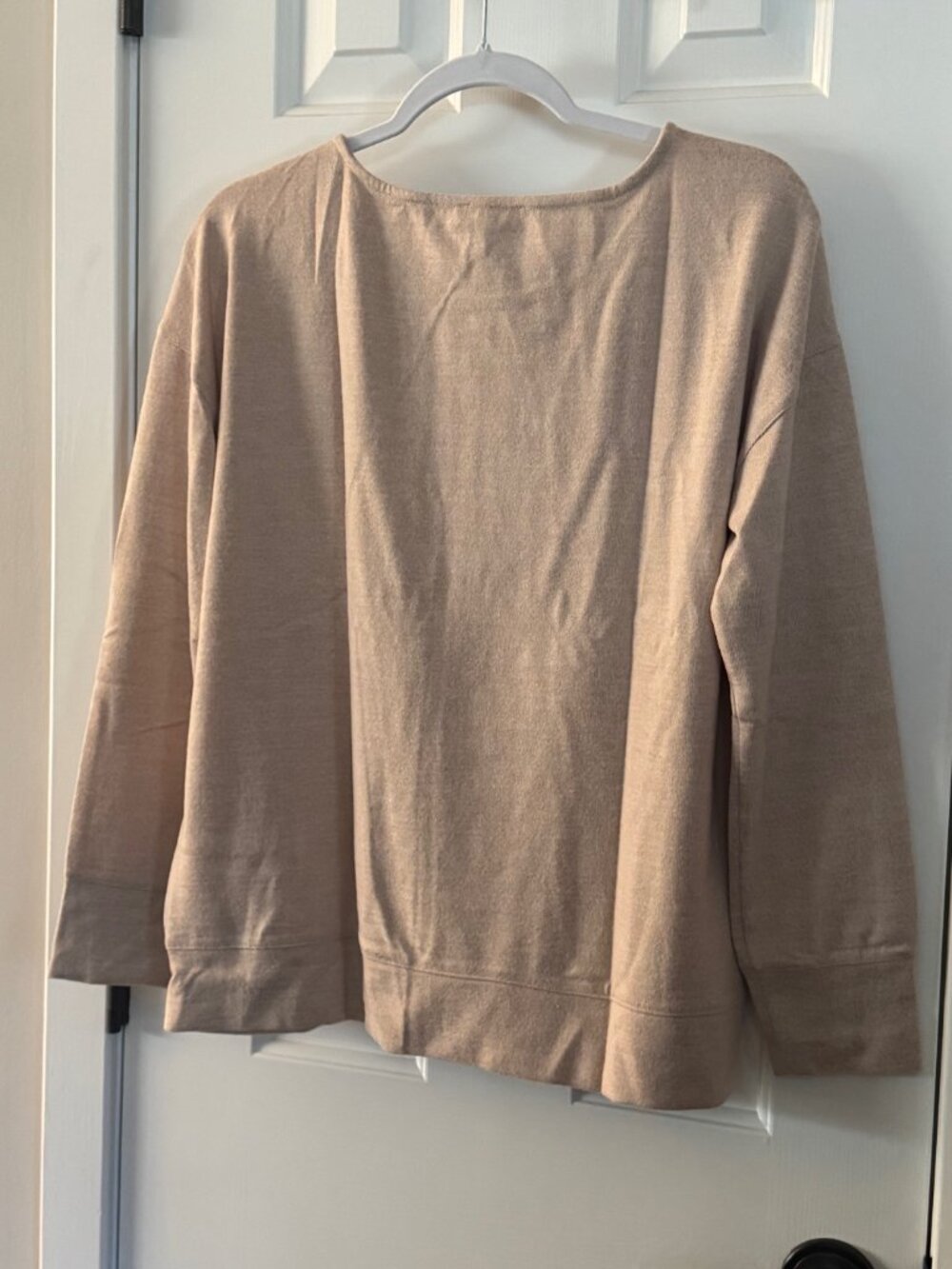 Haven Well Within by Talbots Beige Sweatshirt Lounge Sleep Shirt Top Size S Smal - Picture 10 of 14